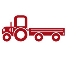 Traktor s vlekem - samolepka na zeď Traktor s vlekem - samolepka na zeď