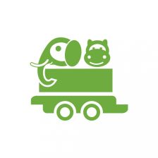 Vagónek se slonem a hrošíkem - samolepka na zeď Vagónek se slonem a hrošíkem - samolepka na zeď