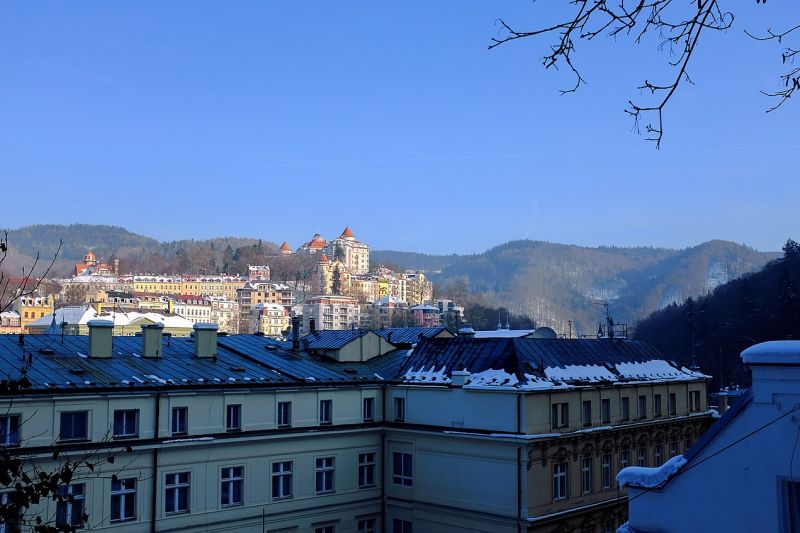 Karlovy Vary v zimě. - klikněte pro zobrazení detailu