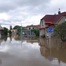 Povodeň v lokalitě Ostrava Svinov - ulice Bratří Sedláčků