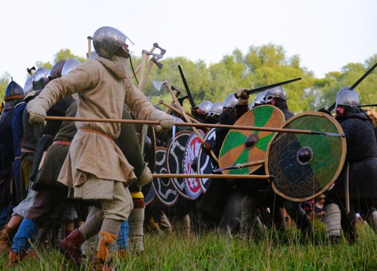 zobrazit detail snímku: Rekonstrukce bitvy Vikingů.